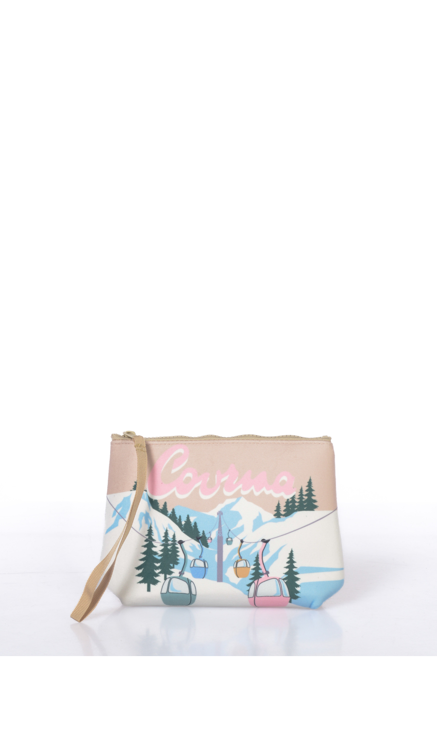 pochette da donna Mc2 Saint Barth effetto velluto con stampa Courma