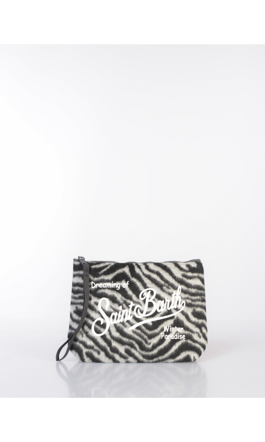 pochette da donna Mc2 Saint Barth in misto lana a fantasia zebrata