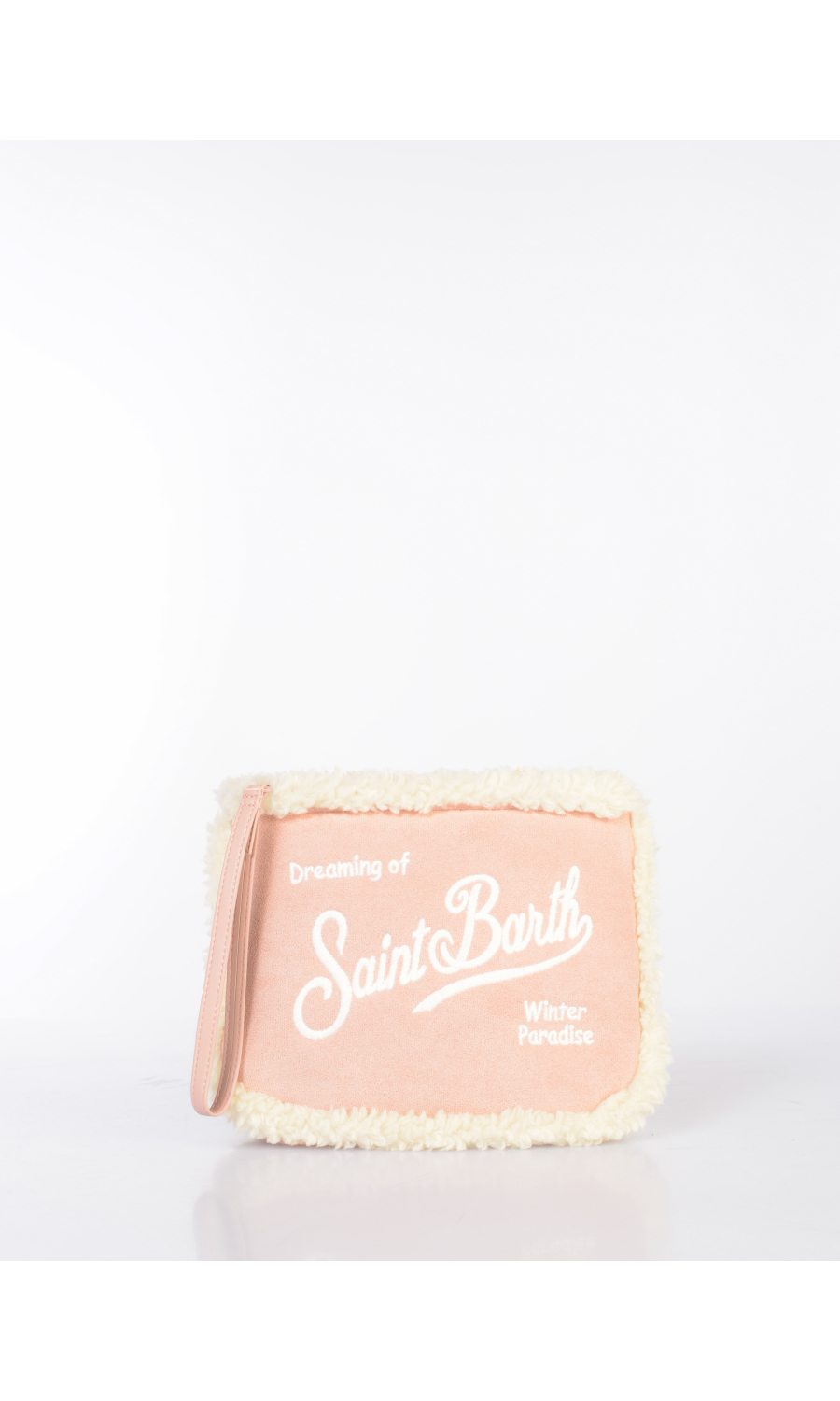 pochette da donna Mc2 Saint Barth effetto velluto con profili in sherpa