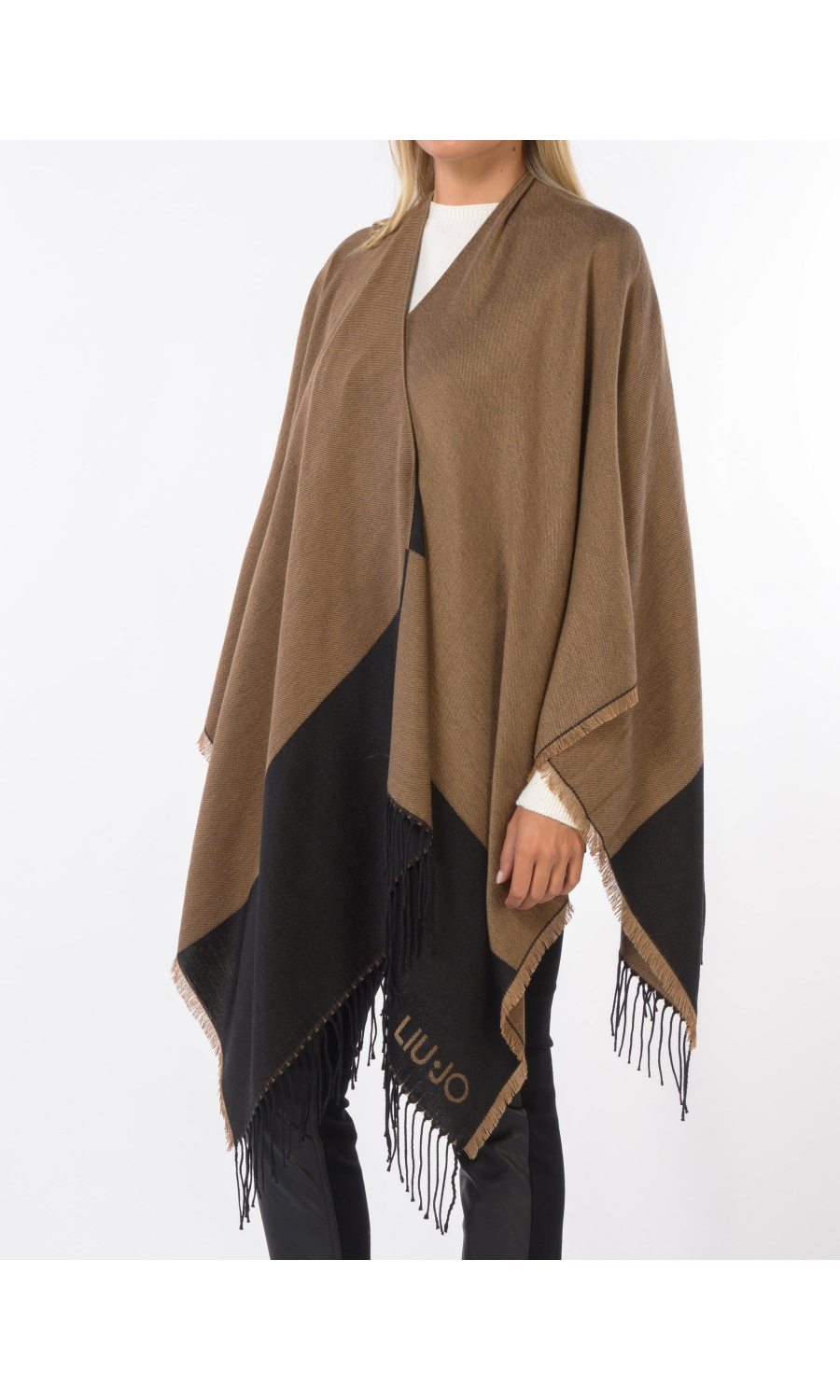 poncho da donna Liu Jo logato con frange
