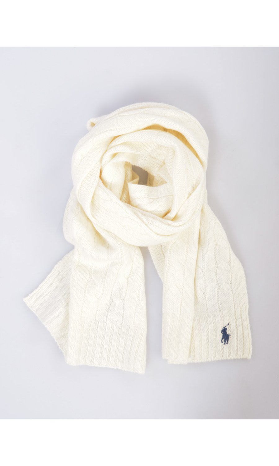 sciarpa da donna Ralph Lauren in lana e cachemire a trecce