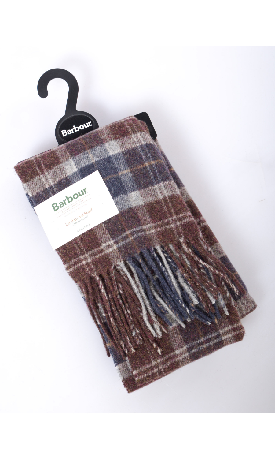 sciarpa da uomo Barbour in lana d'agnello tartan