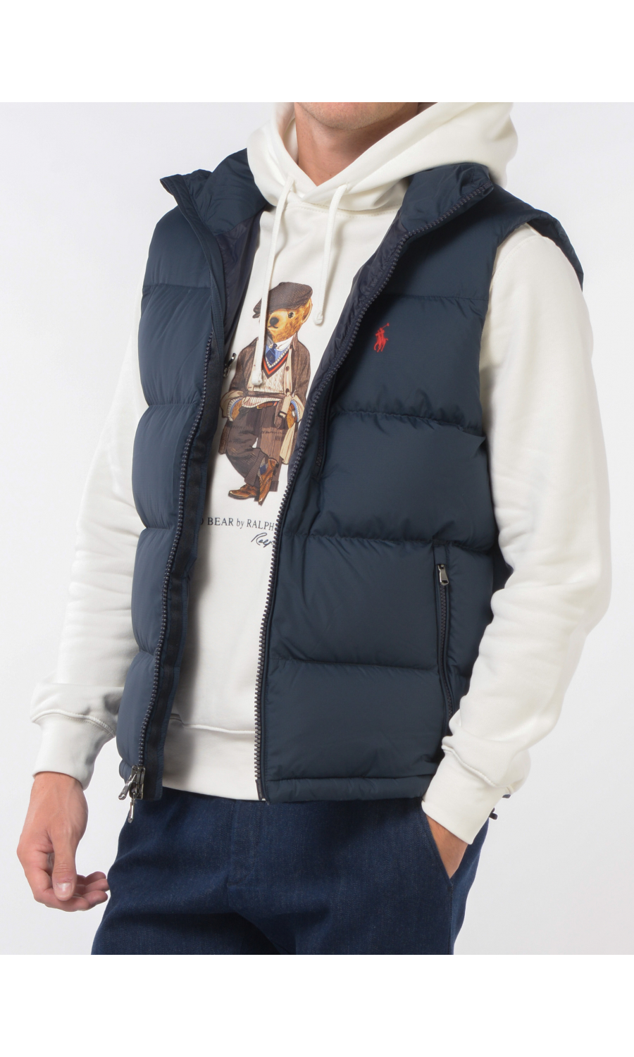 smanicato da uomo Ralph Lauren imbottito con logo