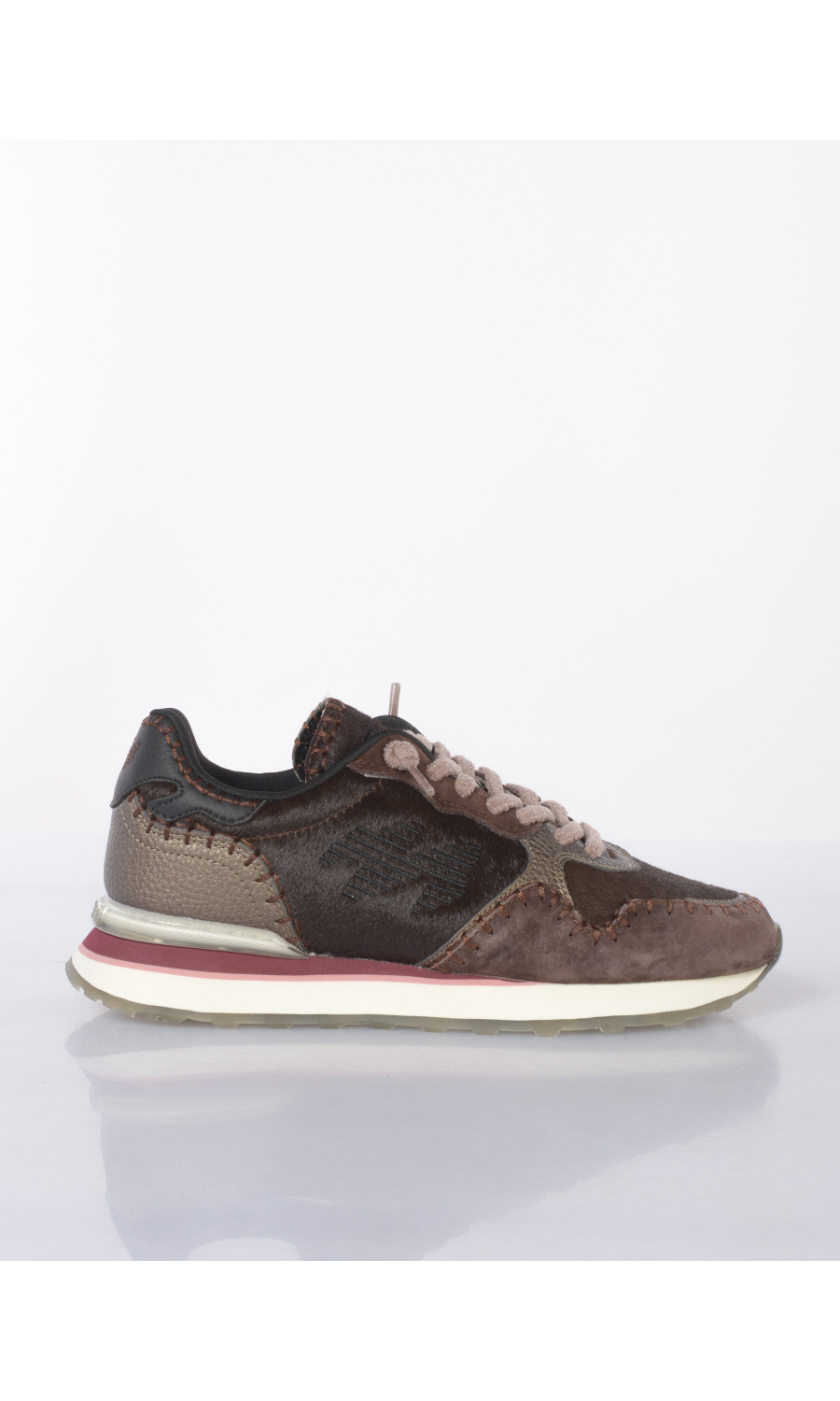 sneaker da donna Mrp Star in vera pelle con inserti