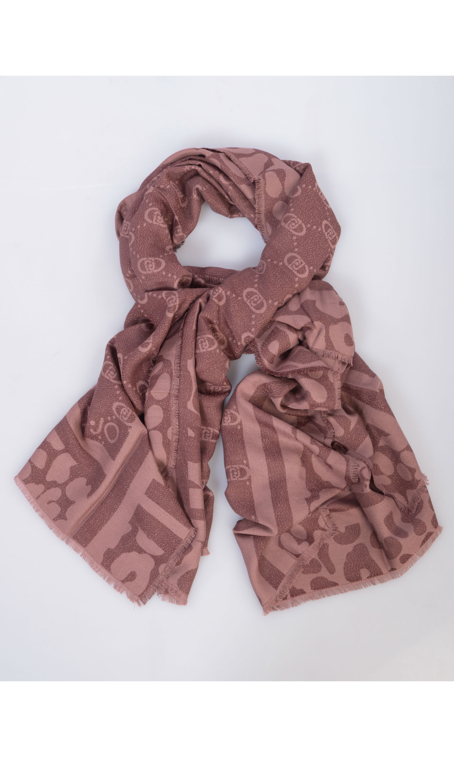 stola da donna Liu Jo a fantasia animalier e monogram con lurex