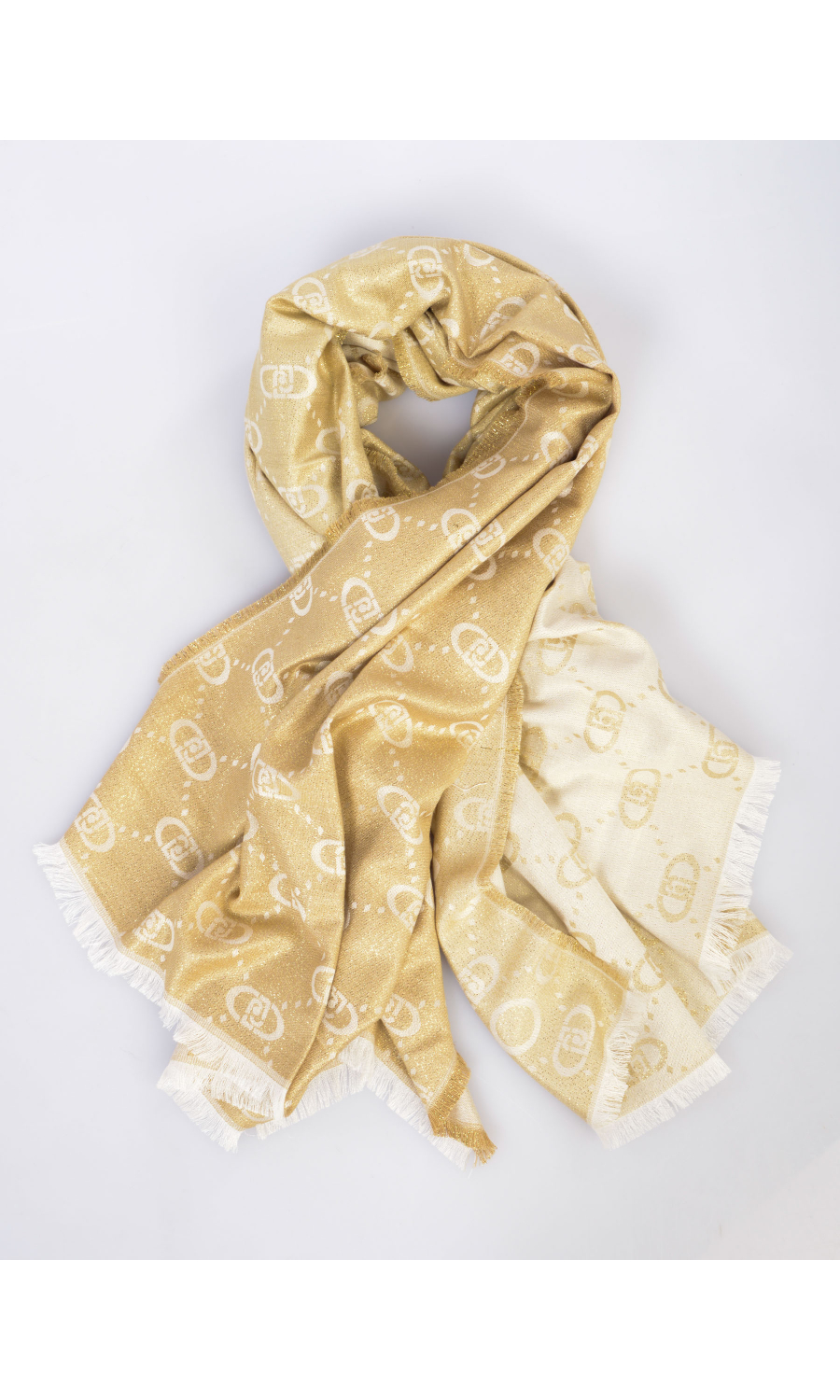 stola da donna Liu Jo con loghi all over e fili lurex