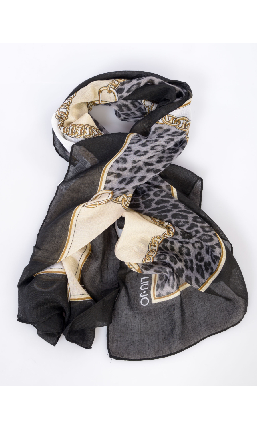 stola da donna Liu Jo con stampa animalier e di catena con logo