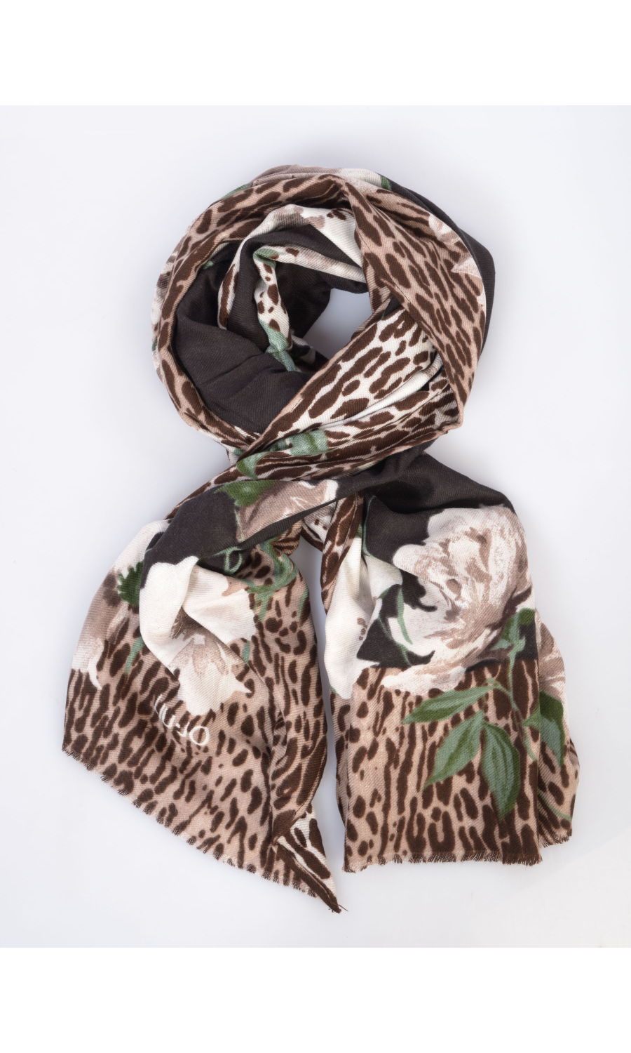stola da donna Liu Jo in viscosa con stampa animalier e floreale