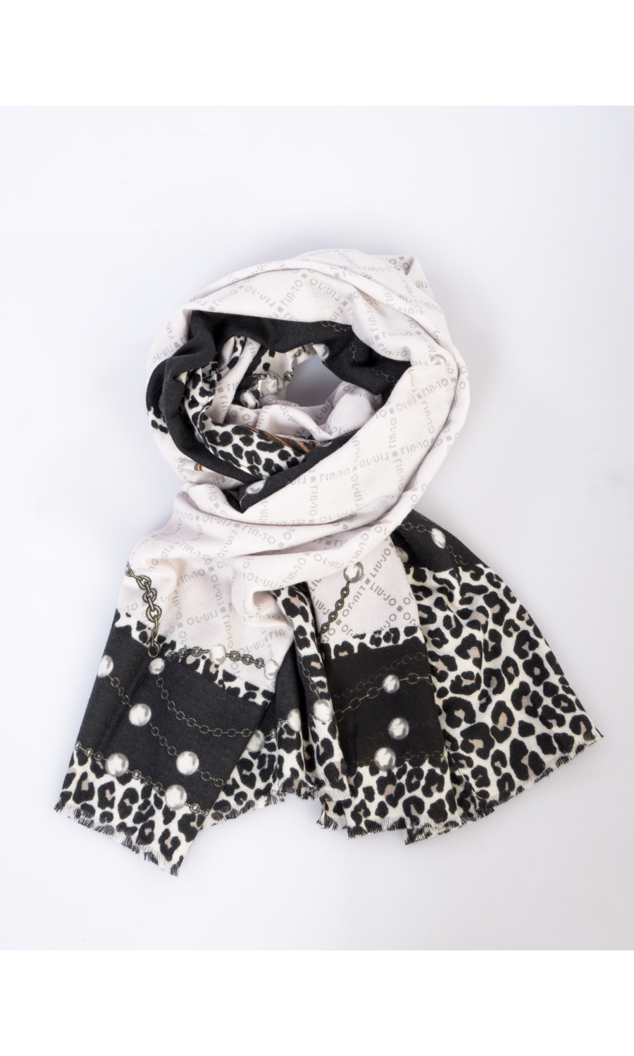 stola da donna Liu Jo con stampa animalier e loghi