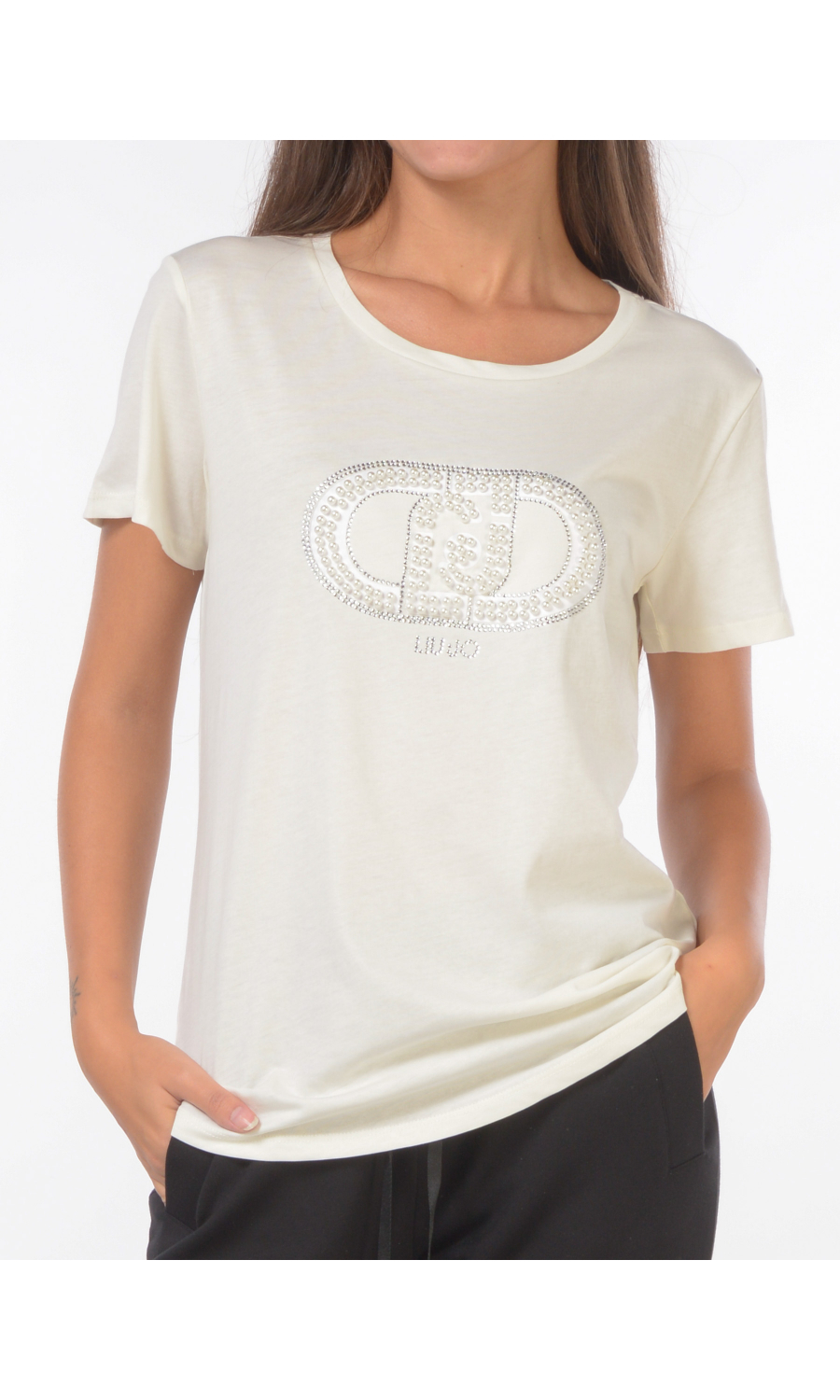 t Shirt da donna Liu Jo girocollo maxi logo