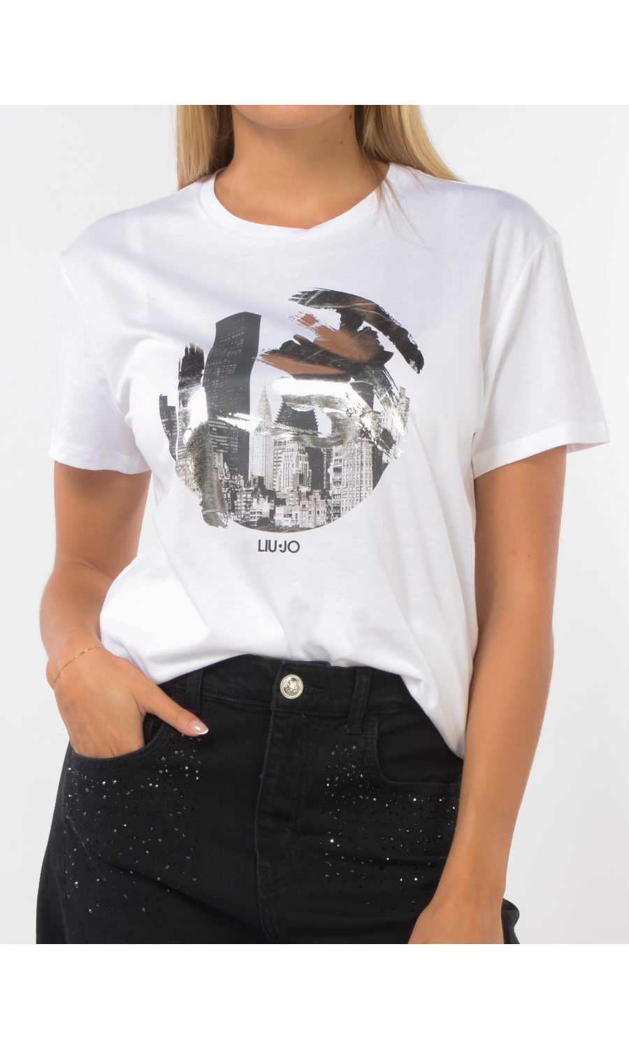 t Shirt da donna Liu Jo a girocollo con stampa