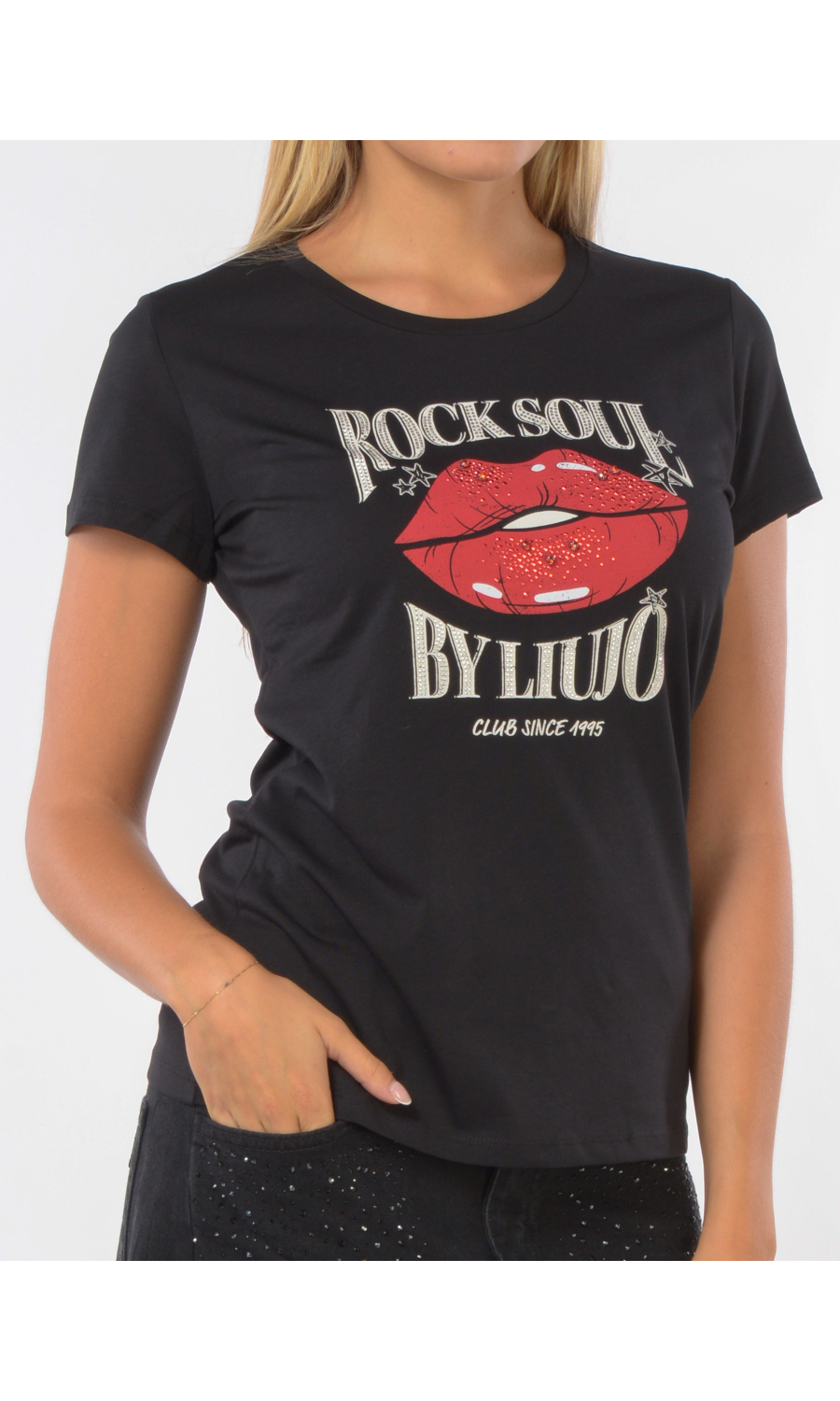 t Shirt da donna Liu Jo con stampa e strass