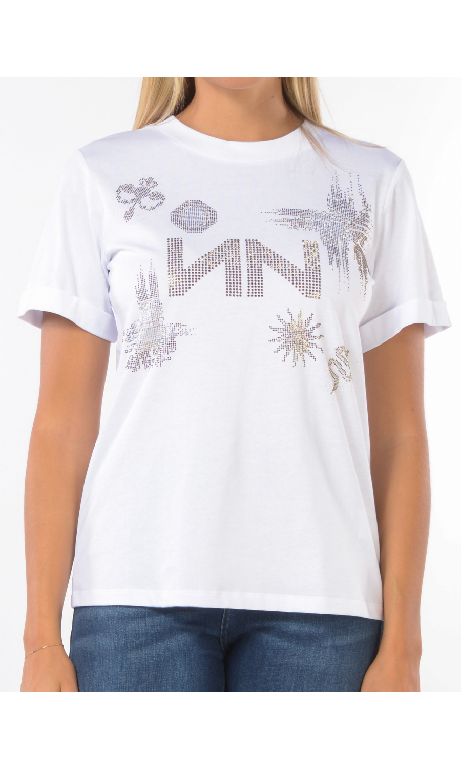 t Shirt da donna Nenette con logo ed applicazioni