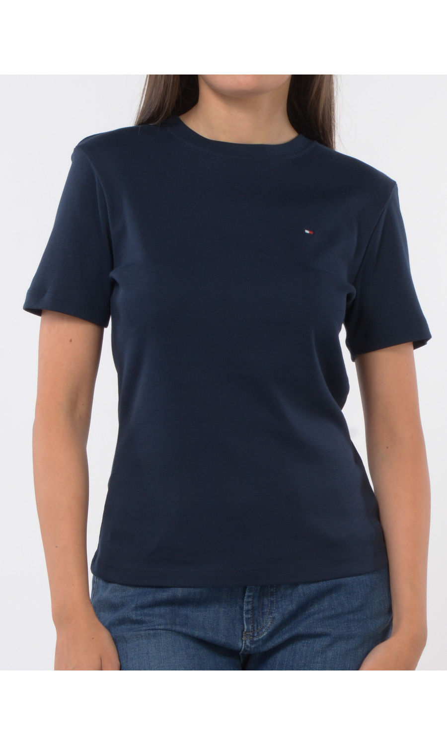 t Shirt da donna Tommy Hilfiger a girocollo con logo