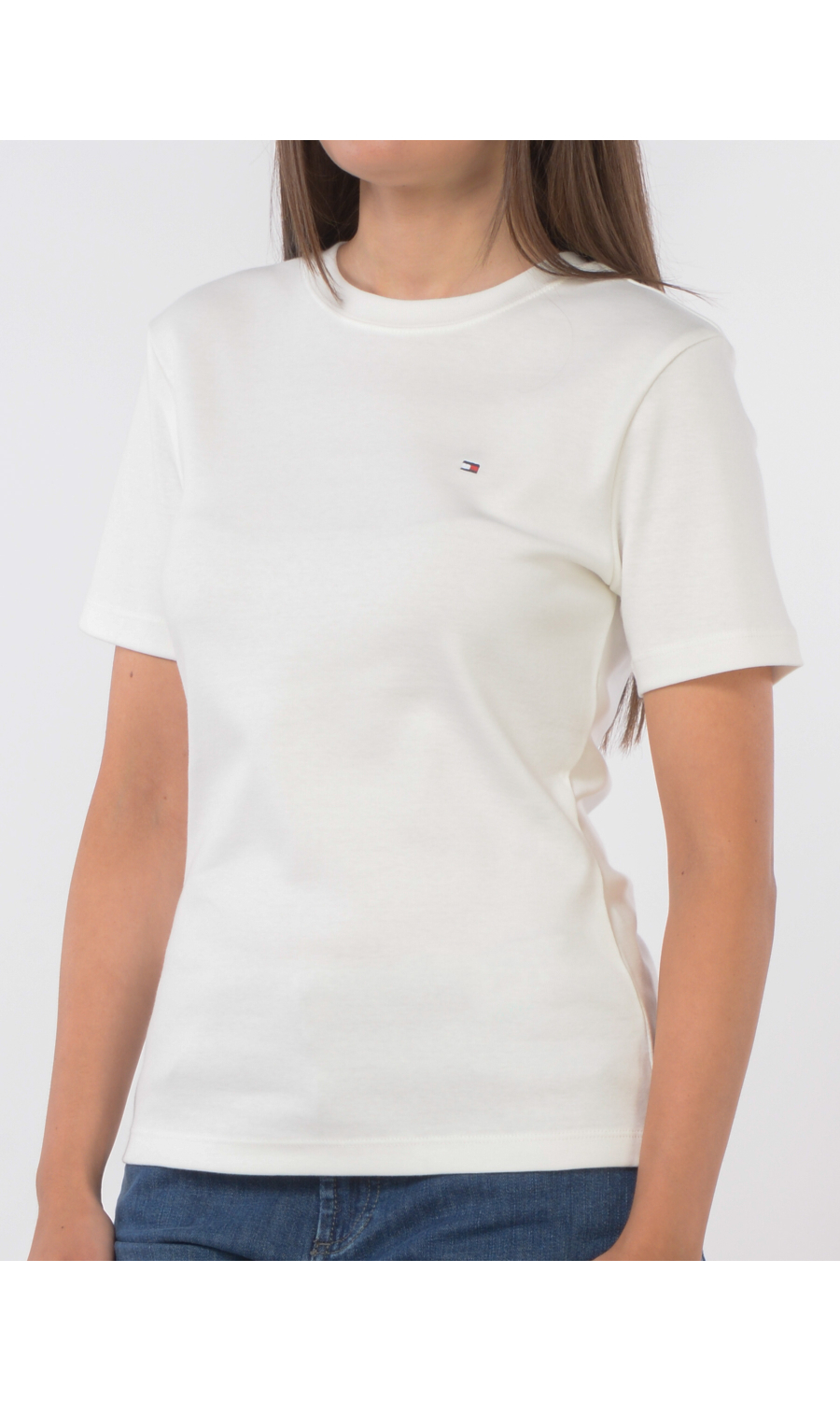 t Shirt da donna Tommy Hilfiger a girocollo con logo