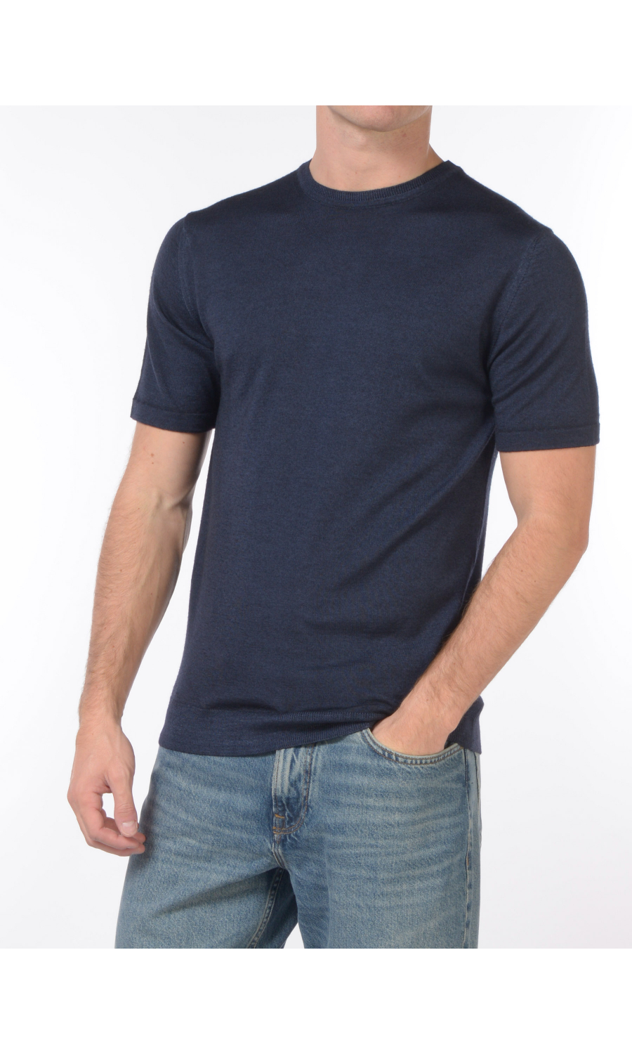 t Shirt da uomo Daniele Fiesoli girocollo lana pettinata