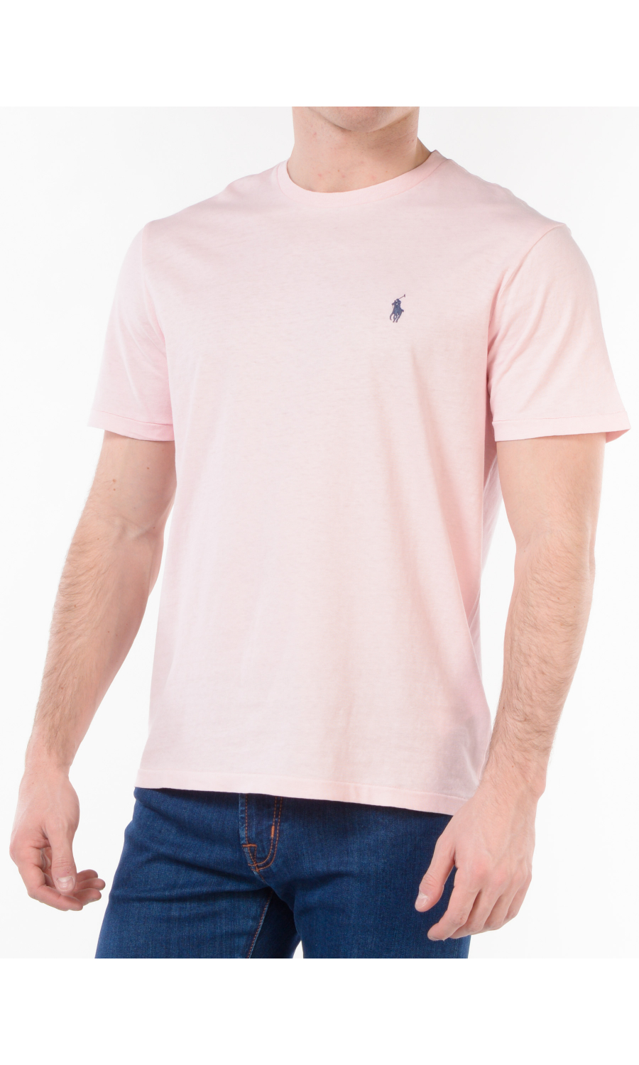 t Shirt da uomo Ralph Lauren in cotone e lino con logo