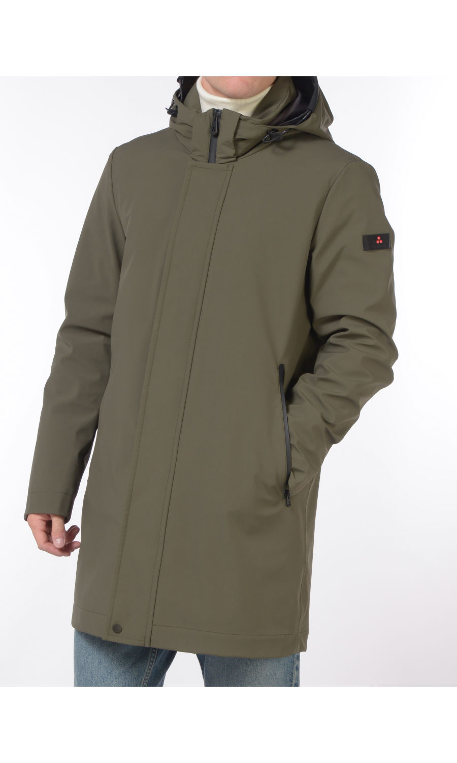 giaccone da uomo Peuterey con cappuccio e logo