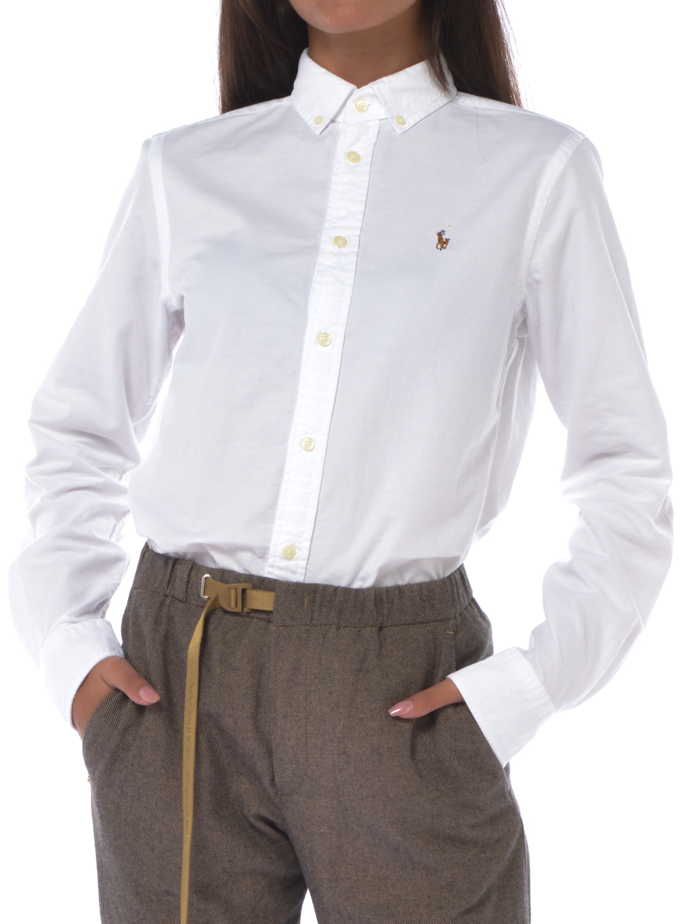 camicia da donna Ralph Lauren classic fit con logo