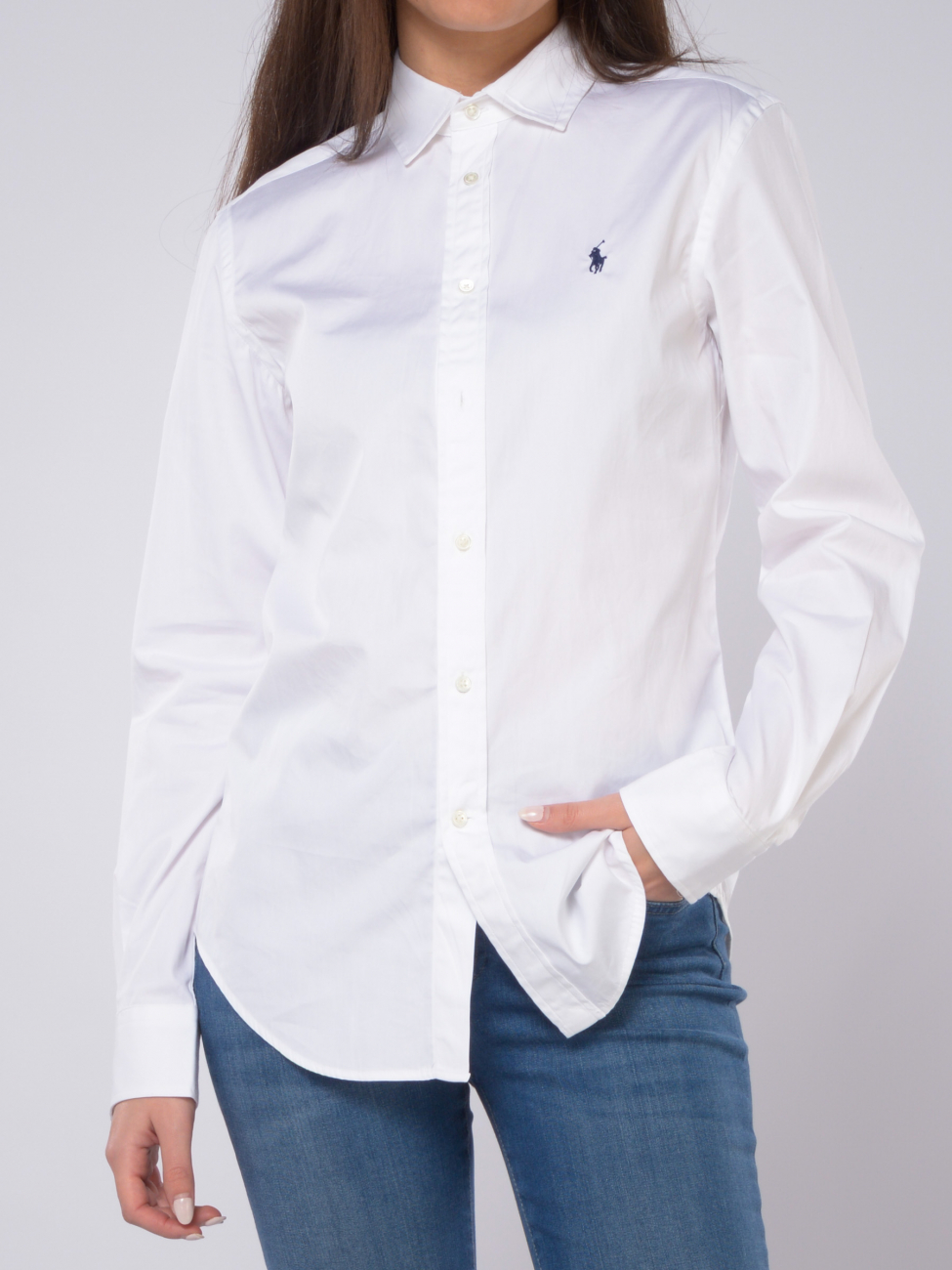 camicia da donna Ralph Lauren in cotone con logo