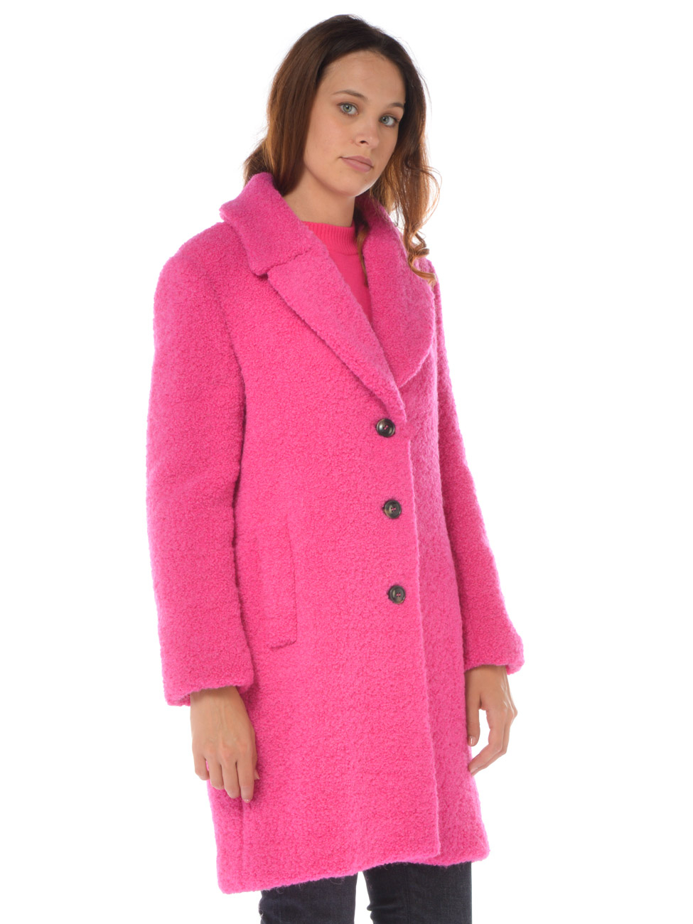cappotto da donna Marella boucle in alpaca e lana