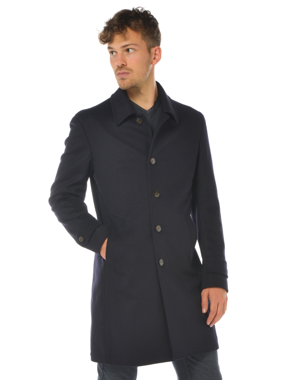 cappotto da uomo L.B.M.1911 in lana collo a camicia