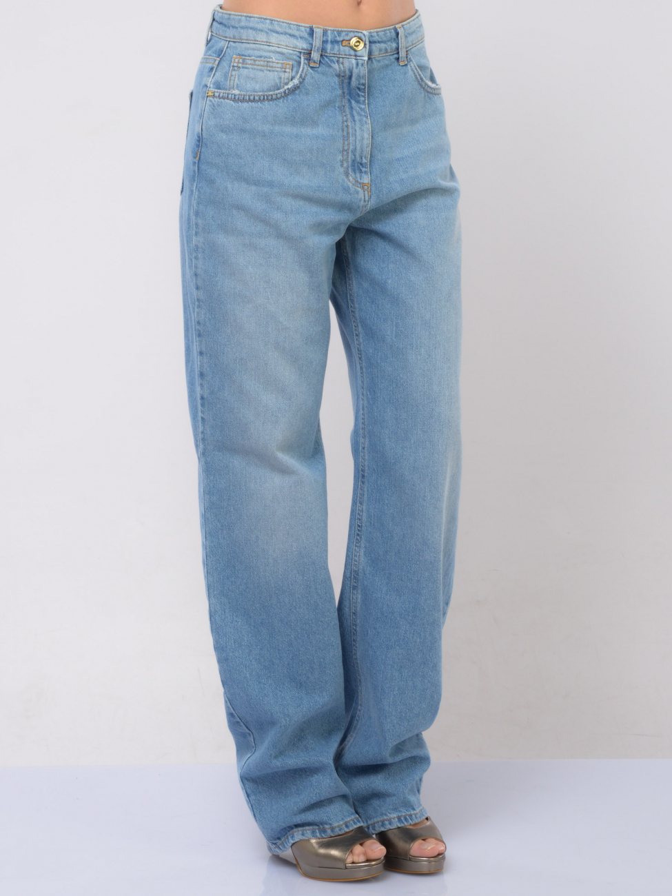 jeans da donna Elisabetta Franchi gamba dritta con logo