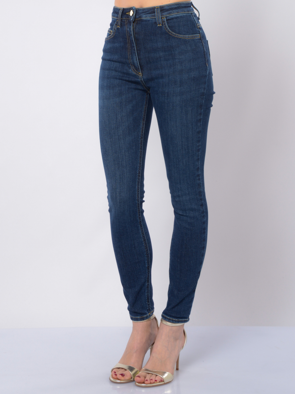jeans da donna Elisabetta Franchi Skinny Fit stone washed