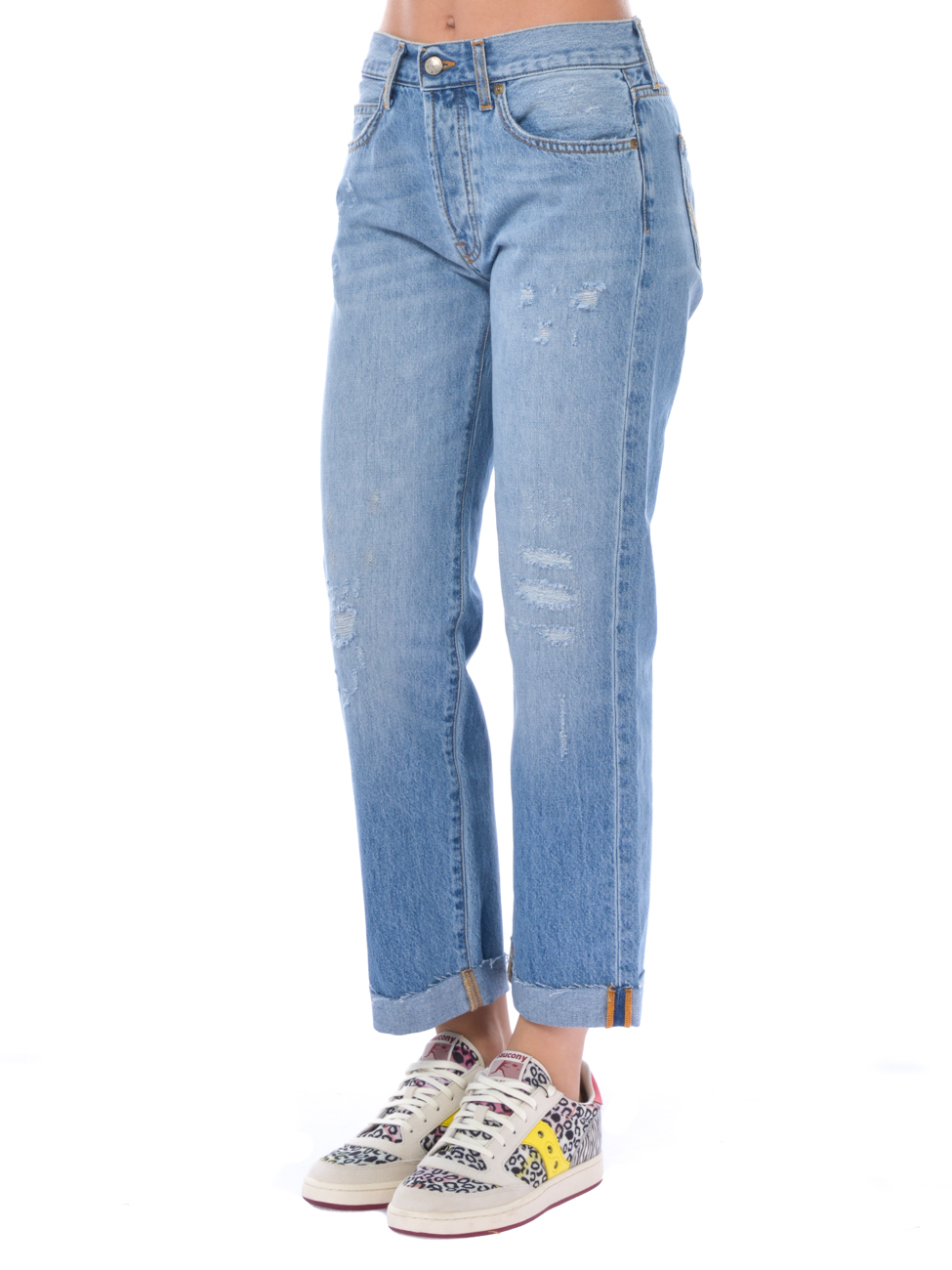 jeans da donna Roy Roger's cinque tasche con rotture