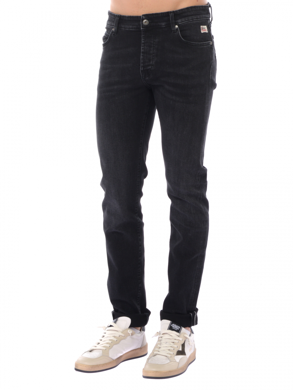 jeans da uomo Roy Roger's Black Denim Slim Fit