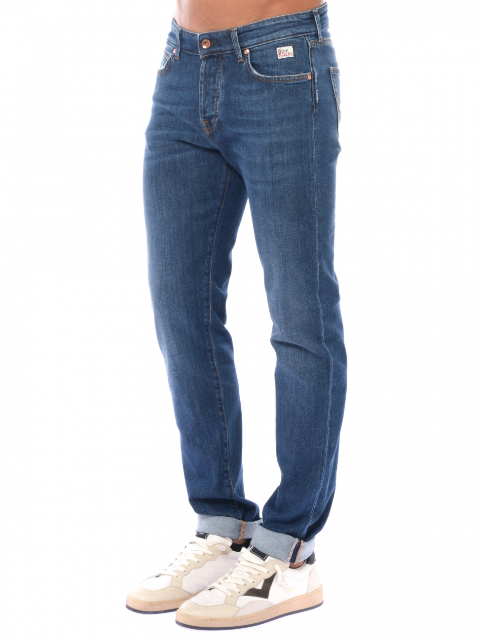 jeans da uomo Roy Roger's cinque tasche con effetto used