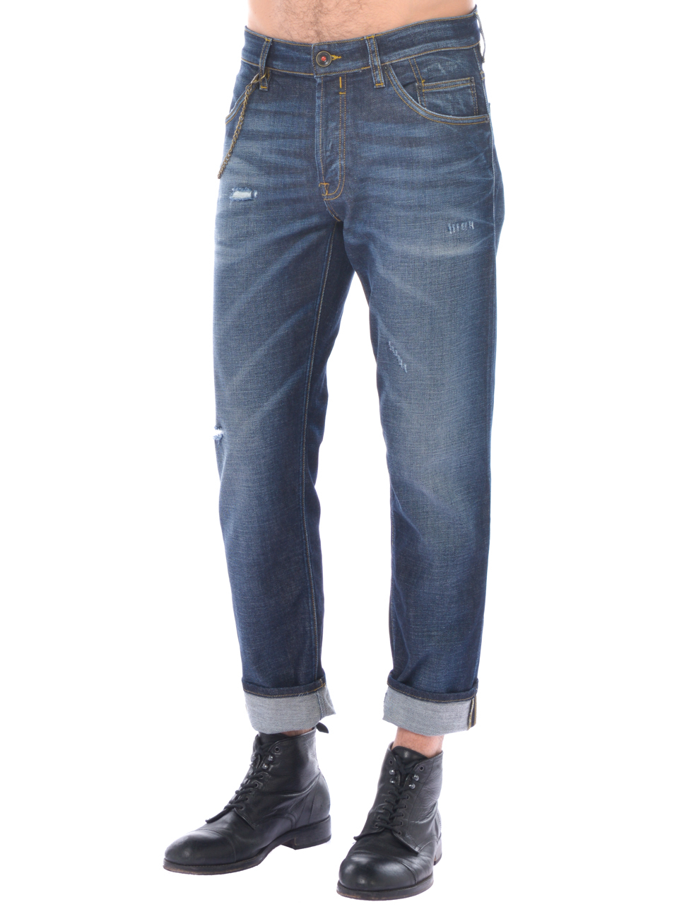 jeans da uomo Siviglia cinque tasche con rotture
