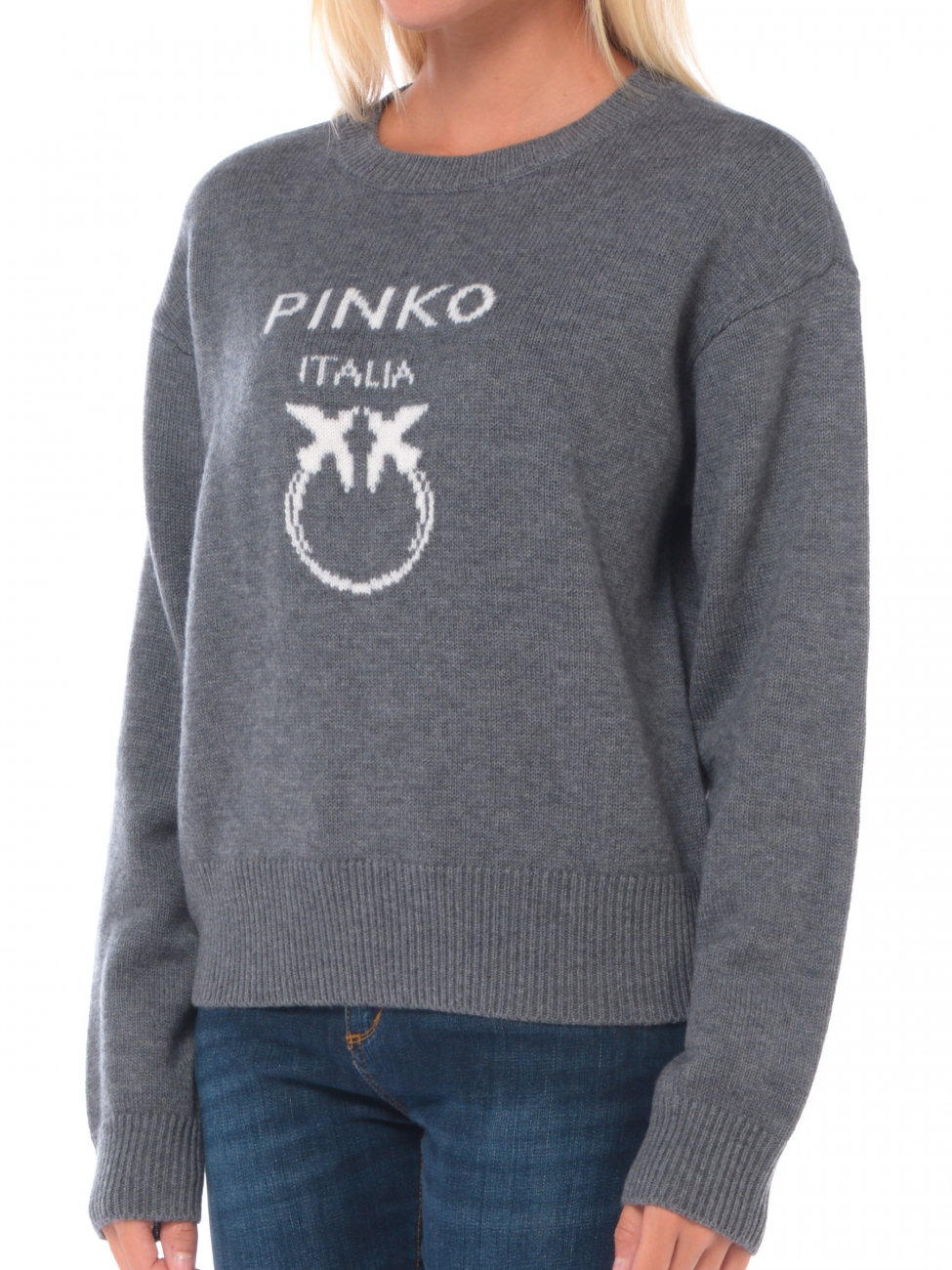 maglia da donna Pinko in lana con maxilogo