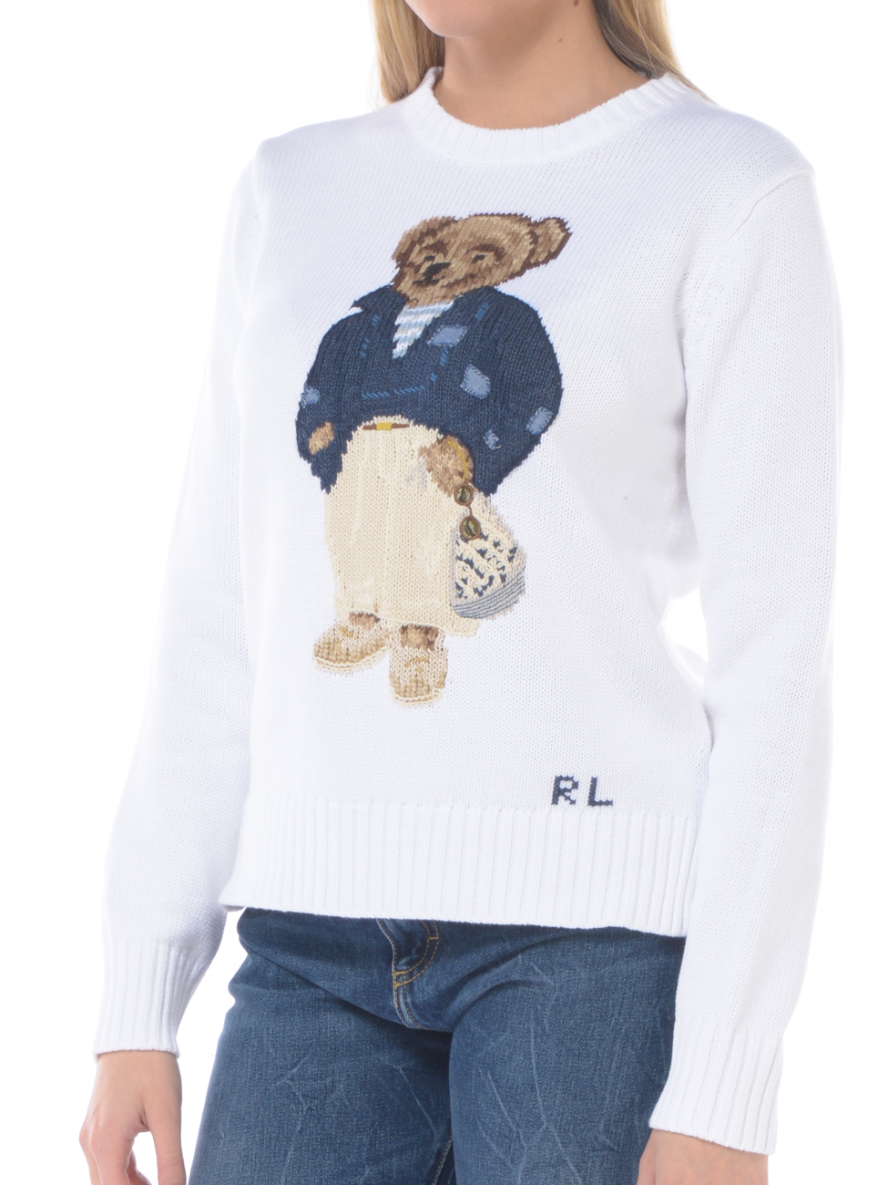 maglia da donna Ralph Lauren girocollo con Polo Bear