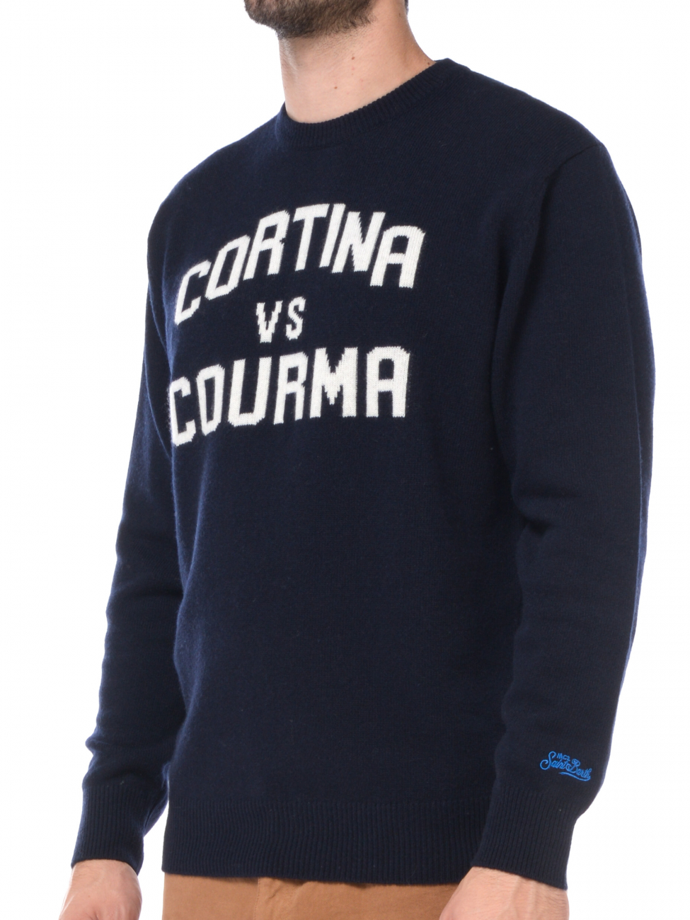 maglia da uomo Mc2 Saint Barth Cortina Courma con scritta