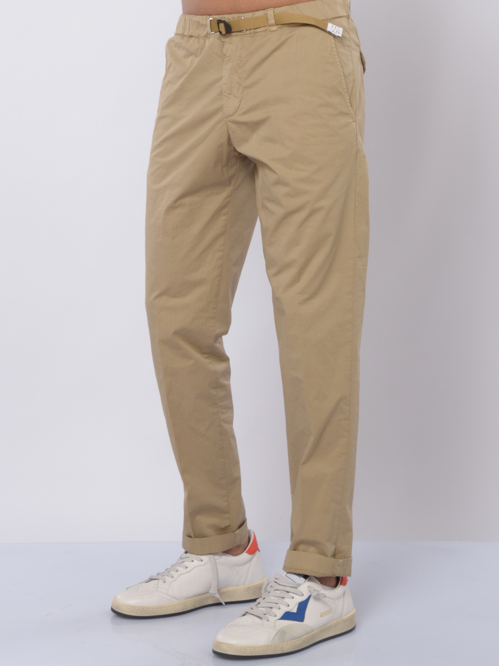 pantalone da uomo White Sand in cotone con elastico