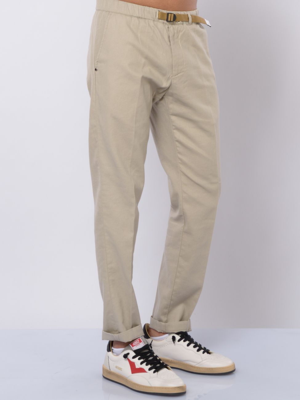 pantalone da uomo White Sand in lino e cotone con coulisse