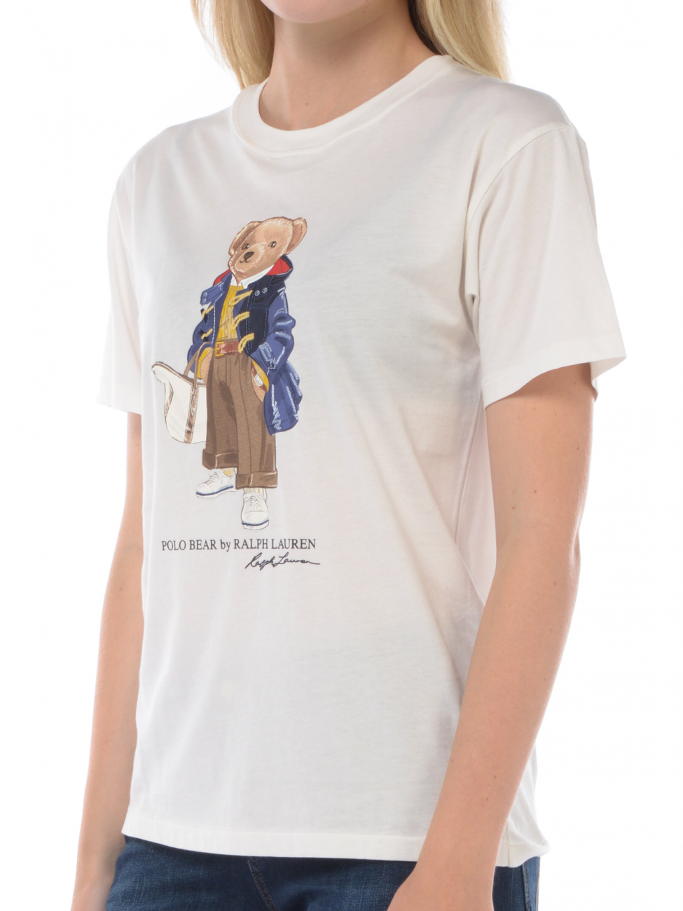t-Shirt da donna Ralph Lauren girocollo con Polo Bear