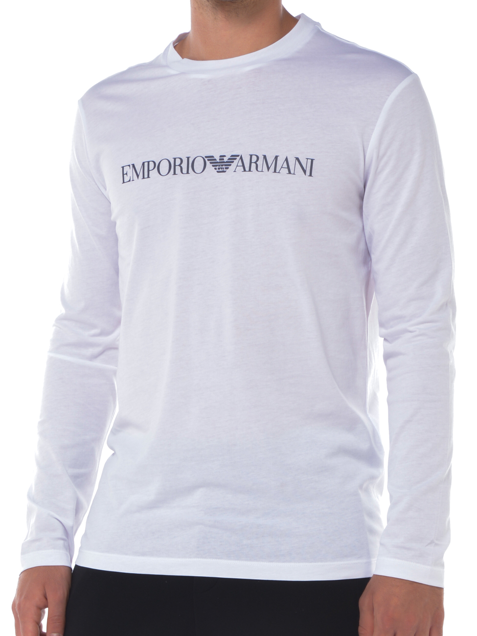 t Shirt da uomo Emporio Armani manica lunga con logo