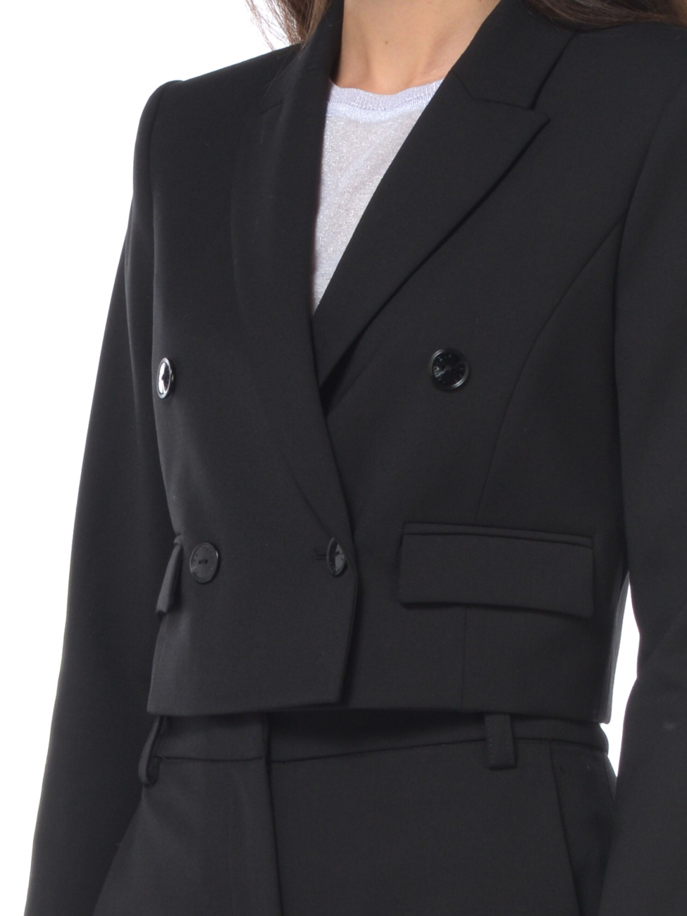 Giacca Donna Oversize Doppiopetto Elegante - Lunga Con Tasche Per Ufficio E Lavoro - Foto 5