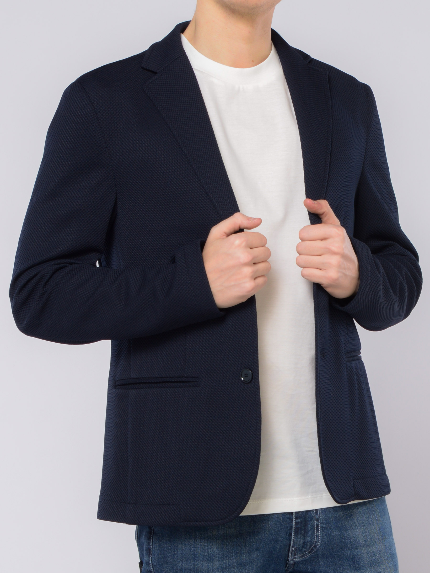 giacca da uomo Daniele Alessandrini in jersey microperato