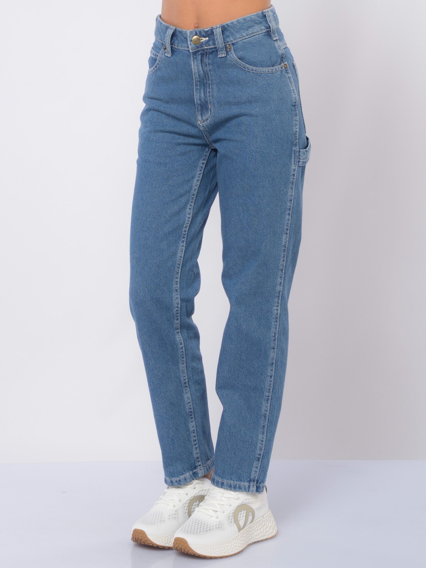 jeans da donna Dickies cinque tasche lavaggio medio