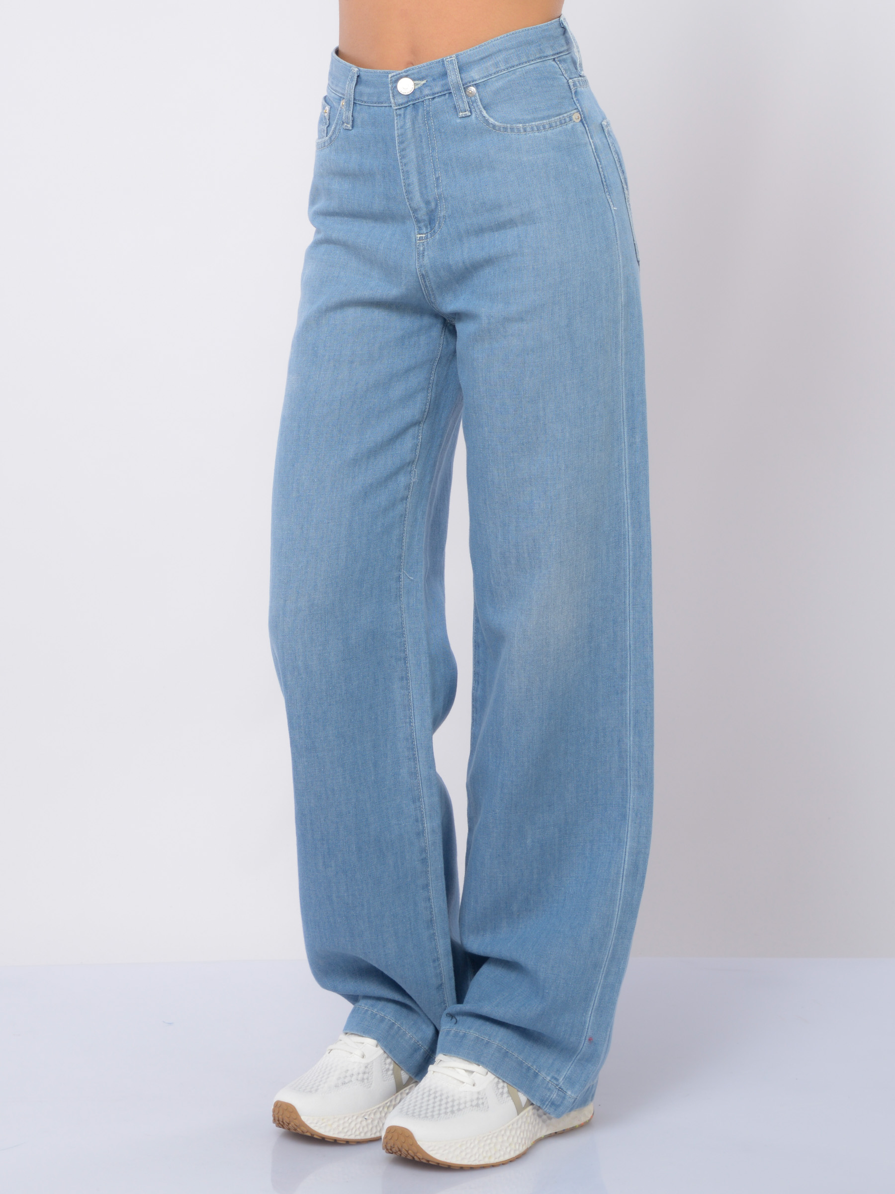 jeans da donna Roy Roger's ampio in cotone e lino