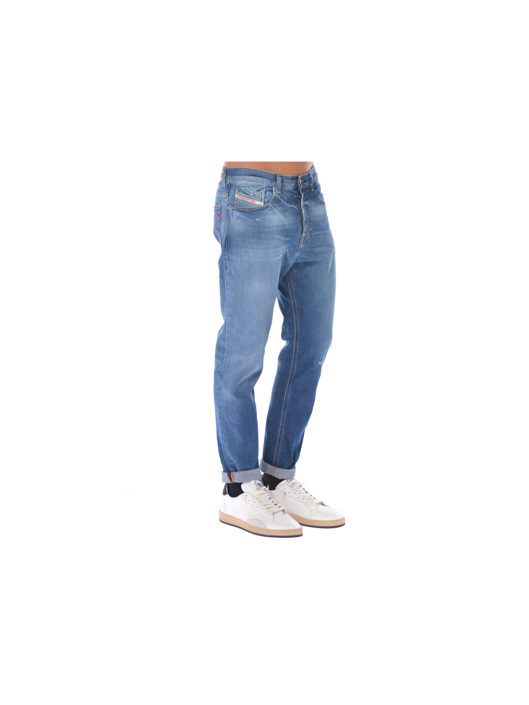jeans da uomo Diesel cinque tasche con rotture