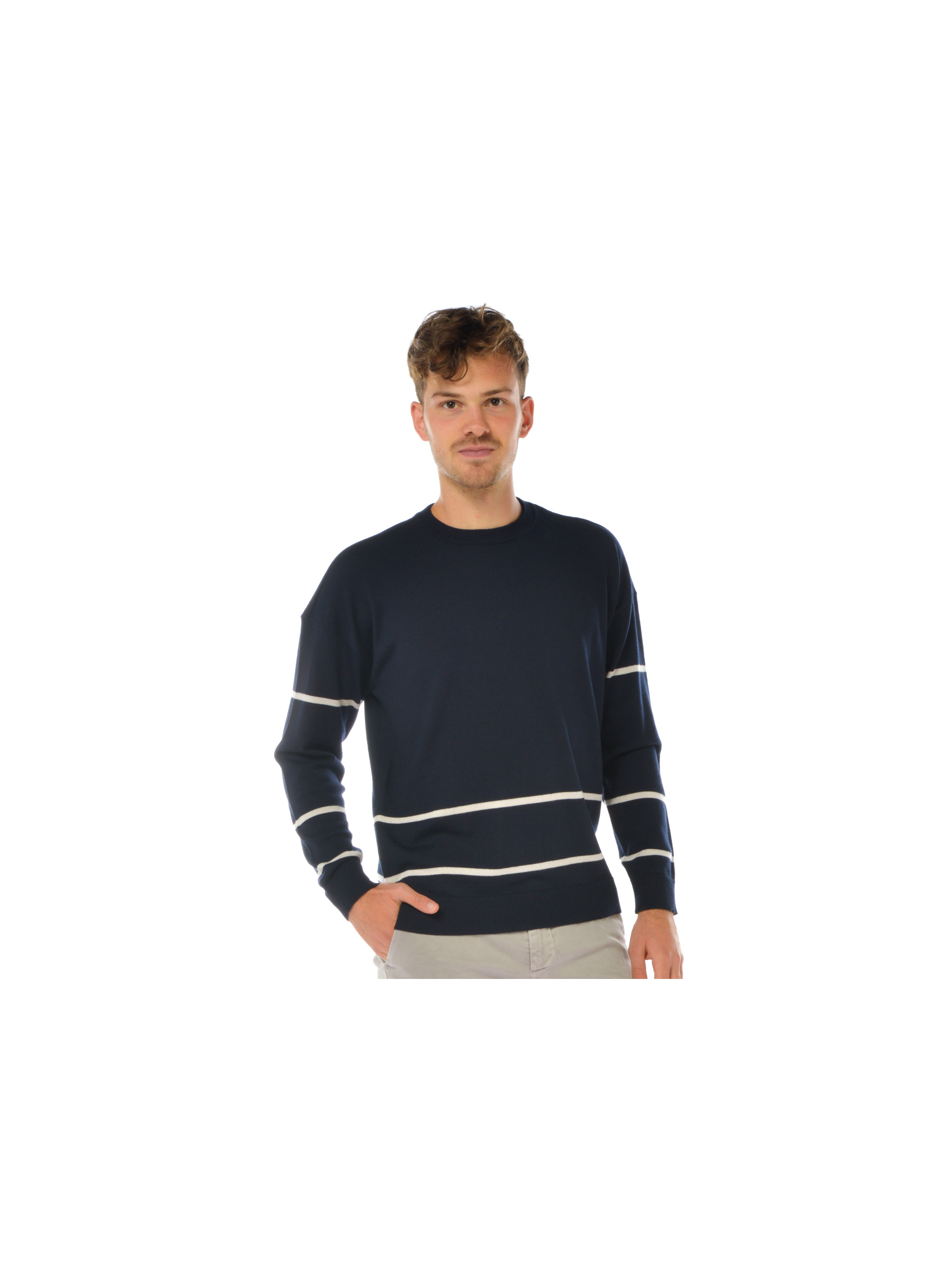 maglia da uomo Emporio Armani girocollo a righe