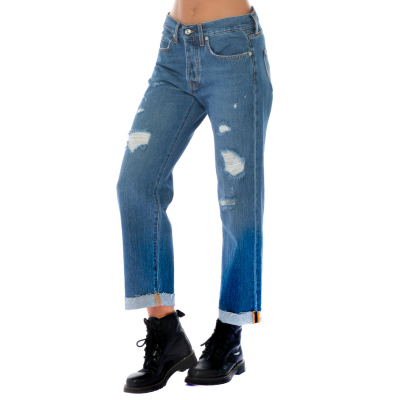 jeans da donna Roy Roger's baggy con rotture
