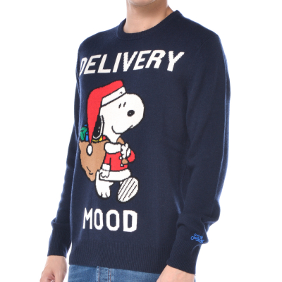 maglia da uomo Mc2 Saint Barth girocollo Snoopy Delivery