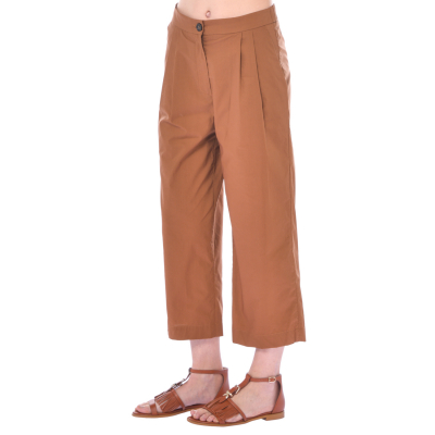 pantalone da donna Woolrich cropped con pinces