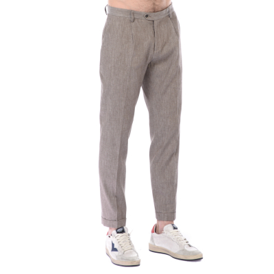 pantalone da uomo Qb24 chino in cotone e lino