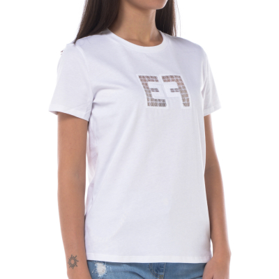 t Shirt da donna Elisabetta Franchi con logo e trasparenza